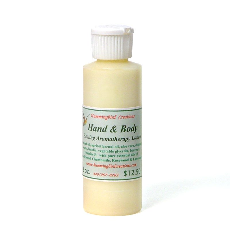 Hand & Body Healing AromaTherapy Lotion Hummingbird Creations